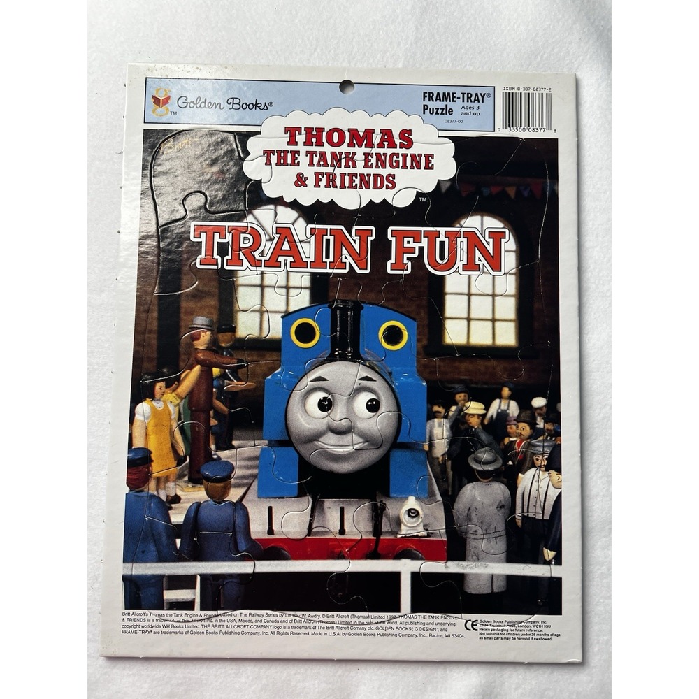 Golden Books Thomas the Tank Engine Train Fun Puzzle 1997 Vintage Complete